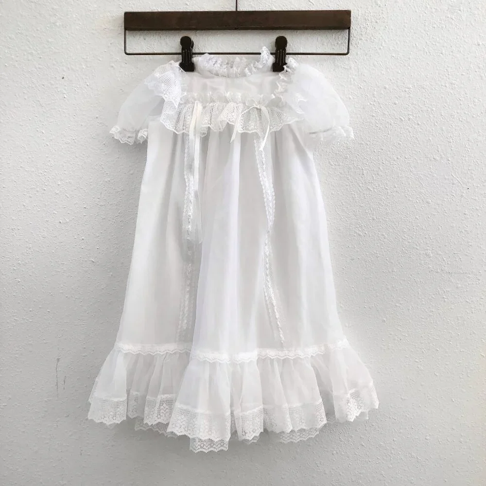 LITTLE THINGS‎ MEANS A LOT Girl 12M Baptism Dress Christening Gown
